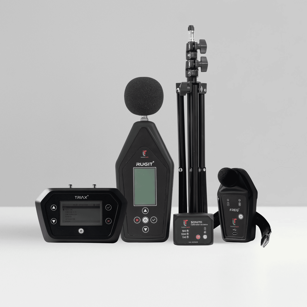 Combo INSTRUTECH PRO - Analizador de Bandas de Octavas RUGIT PRO + Dosímetro FREQ + Analizador de Vibraciones TRIAX