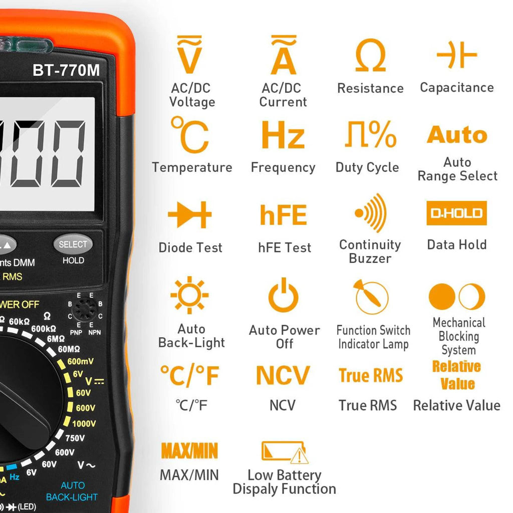 Multimetro Digital BTMETER BT770N