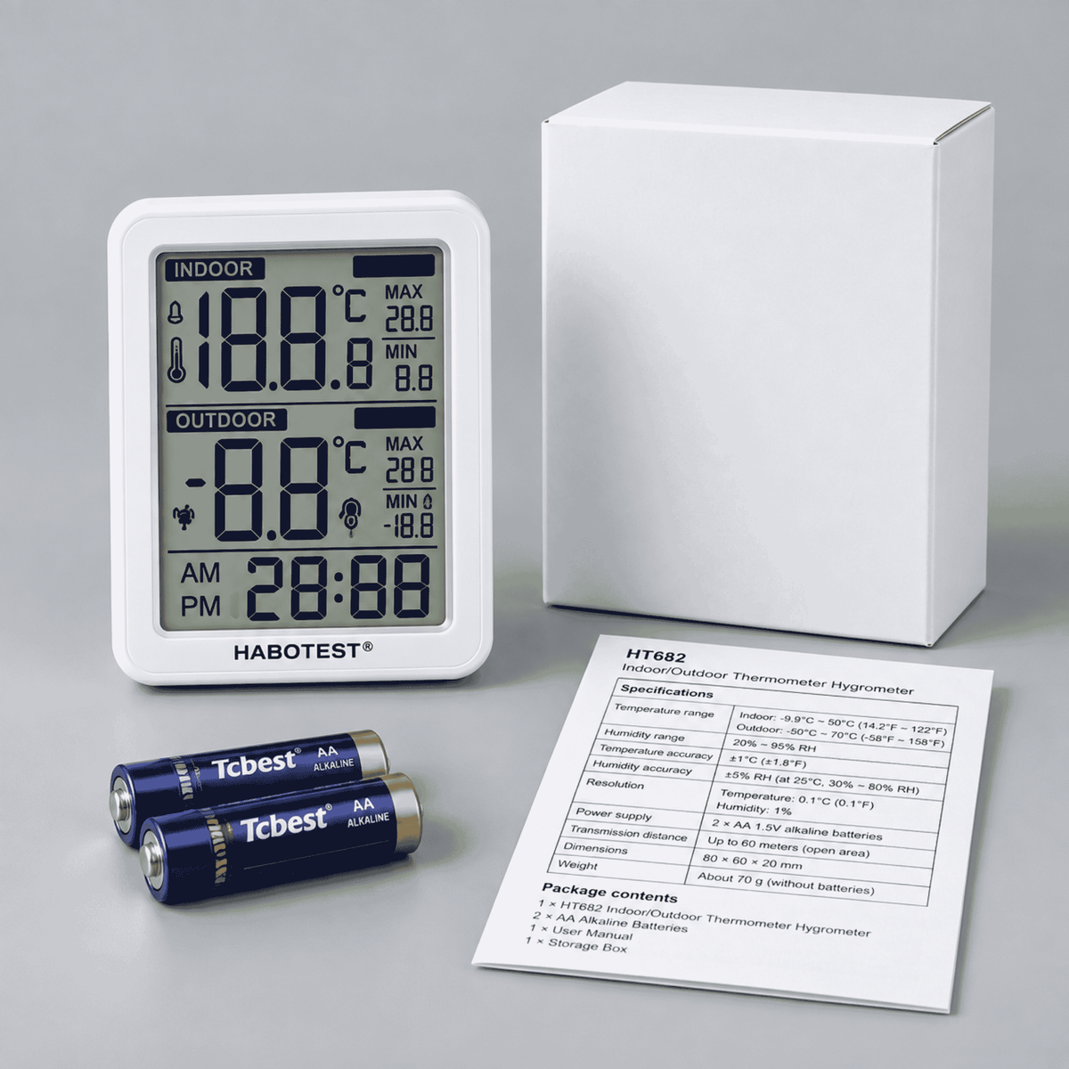 Habotest HT682 - Medidor de Temperatura y Humedad